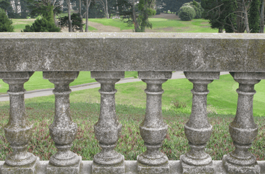 cement railing decorations